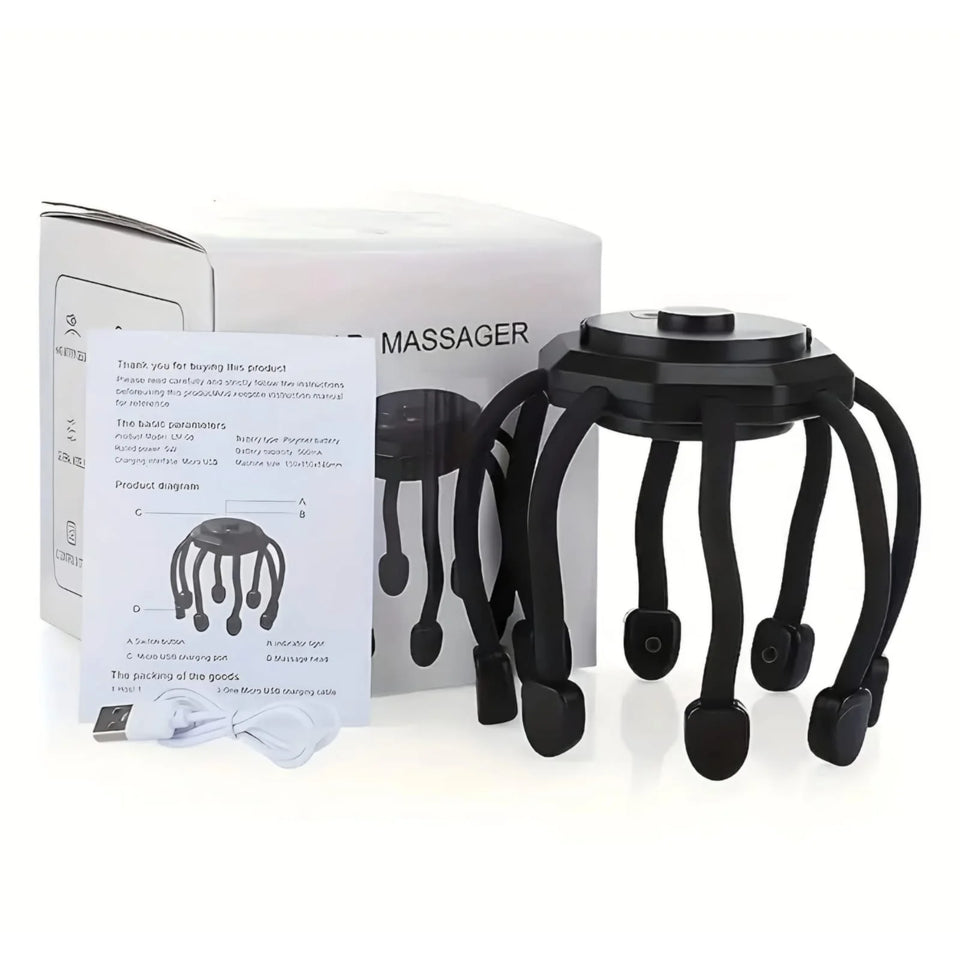 MASAJEADOR DE 8 PUNTOS RECARGABLE